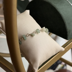 PULSEIRA CASCALHO ARAMADO- QUARTZO VERDE - comprar online