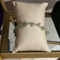PULSEIRA CASCALHO ARAMADO- QUARTZO VERDE na internet