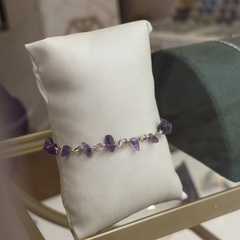 Imagem do PULSEIRA CASCALHO ARAMADO- AMETISTA