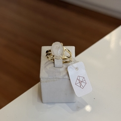 ANEL NA GARRA 10X14- CRISTAL - Nova Topázio