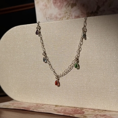 PULSEIRA PRATA 925 - GOTAS COLORIDAS - comprar online