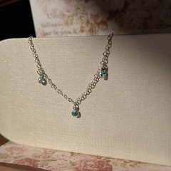 PULSEIRA PRATA 925 - ZIRCONIAS VERDE ÁGUA na internet