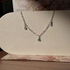 PULSEIRA PRATA 925 - ZIRCONIAS VERDE ÁGUA - comprar online