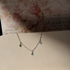 PULSEIRA PRATA 925 - ZIRCONIAS ÁGUA MARINHA na internet