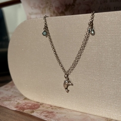 PULSEIRA PRATA 925 - BALEIA ZIRCÔNIA ÀGUA MARINHA - comprar online
