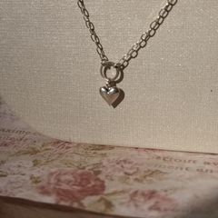 PULSEIRA PRATA 925 - CORAÇÃO PINGENTE ABAULADO - comprar online