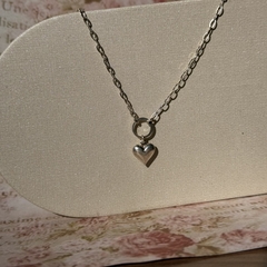 PULSEIRA PRATA 925 - CORAÇÃO PINGENTE ABAULADO - Nova Topázio