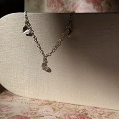 PULSEIRA PRATA 925 - 3 CORAÇÕES ORIGAMIS