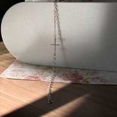 PULSEIRA PRATA 925 - CRUZ ÚNICA - Nova Topázio