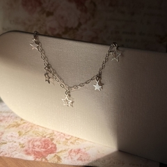 PULSEIRA PRATA 925 - ESTRELAS INTERCALADAS - Nova Topázio