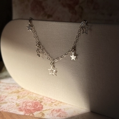 Imagem do PULSEIRA PRATA 925 - ESTRELAS INTERCALADAS