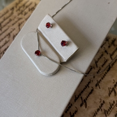 CONJUNTO 5MM VERMELHO RUBI