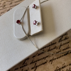 CONJUNTO 5MM VERMELHO RUBI