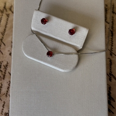 CONJUNTO 5MM VERMELHO RUBI - Nova Topázio