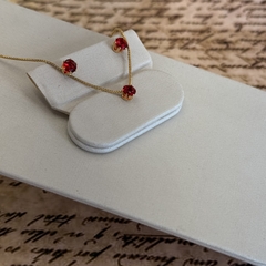 CONJUNTO 5MM VERMELHO RUBI - comprar online