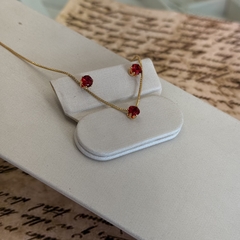 CONJUNTO 5MM VERMELHO RUBI na internet