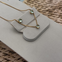 CONJUNTO 5MM VERDE PERIDOTO (OURO) - comprar online