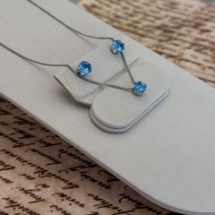 CONJUNTO 6MM AQUAMARINE - Nova Topázio