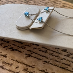 CONJUNTO 6MM AQUAMARINE - Nova Topázio