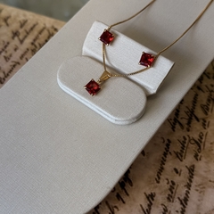 CONJUNTO CARRE 6X6 VERMELHO RUBI - Nova Topázio