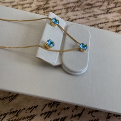 CONJUNTO 6MM AQUAMARINE