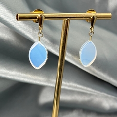 BRINCO NAVETE ENCESTADO G TARRACHAS (OURO)- PEDRA DA LUA - comprar online
