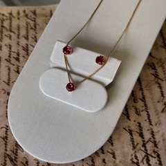 CONJUNTO 6MM FUSCHIA - Nova Topázio