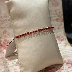 PULSEIRA AJUSTAVEL RIVIERA VERMELHO RUBI 3MM - comprar online