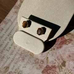 Imagem do BRINCO CABOCHÃO 6x9 - OLHO DE TIGRE