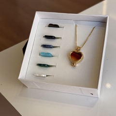 COLAR COMBO PEDRAS NATURAIAS - Nova Topázio