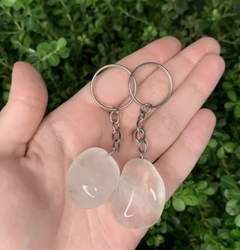 CHAVEIRO PEDRA ROLADA- CRISTAL