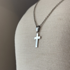 PINGENTE CRUZ POLIDA 1,1 X 2,2 CM AÇO INOX - loja online