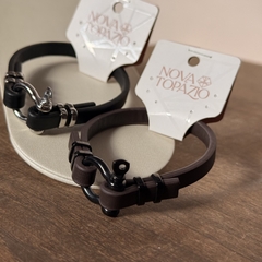 PULSEIRA COURO MASCULINA FINA