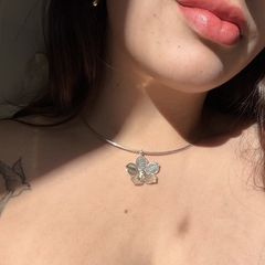 CHOKER FLOR (PRATA) - loja online