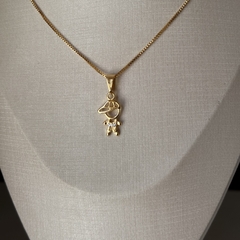 PINGENTE MENINO VAZADO ZIRCONIA CRISTAL CAMISETA - comprar online