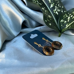 BRINCO ARGOLA (OURO)- OLHO DE TIGRE - comprar online