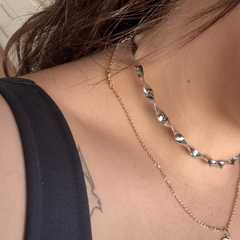 CHOKER CHAPA TORCIDA AÇO INOX - loja online