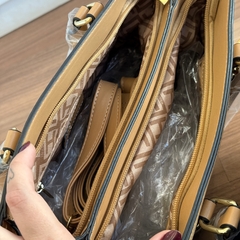 BOLSA HELOÍSA QUADRADA CAQUI