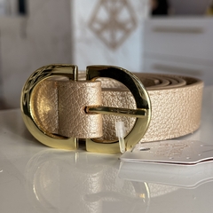 CINTO DOURADO FIVELA OVAL - comprar online