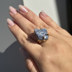 ANEL PEDRA BRUTA- QUARTZO AZUL na internet