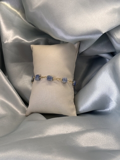 PULSEIRA TOQUINHO (OURO)- QUARTZO AZUL