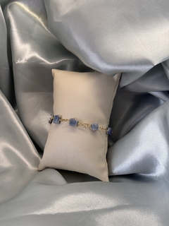 PULSEIRA TOQUINHO (OURO)- QUARTZO AZUL - comprar online