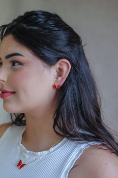 CONJUNTO BORBOLETA ZIRCÔNIA COLORIDA - loja online