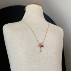 COLAR AMOR COM CORAÇÃO 6MM ROUGE - comprar online