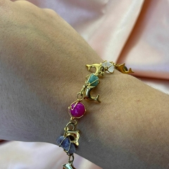 PULSEIRA C/ PENDURICALHOS MISTA- GOLFINHO