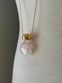 COLAR GARRAFA TALISMÃ PS- QUARTZO ROSA na internet