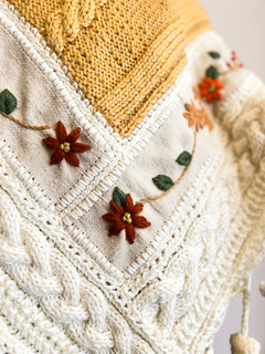 PONCHO FLOREN BORDADO - AIRAMPO