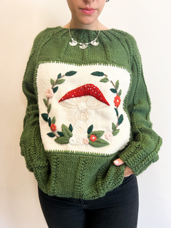 SWEATER HONGUITO VERDE - comprar online