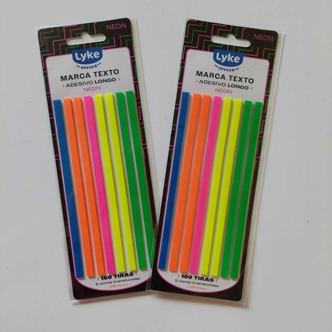 Marca Texto em Tiras Adesivas Neon