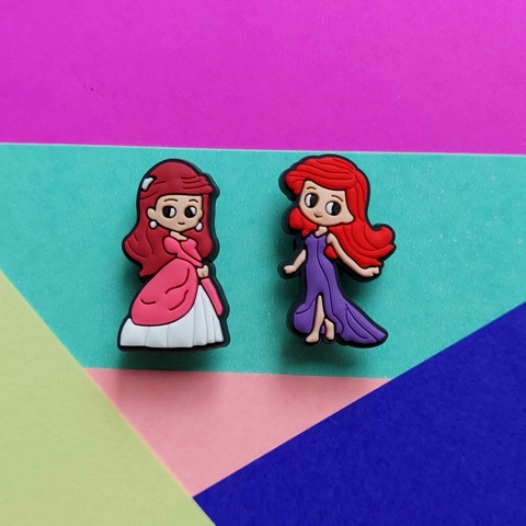 Kit 2 Jibbitz (Enfeite) de Crocs Ariel